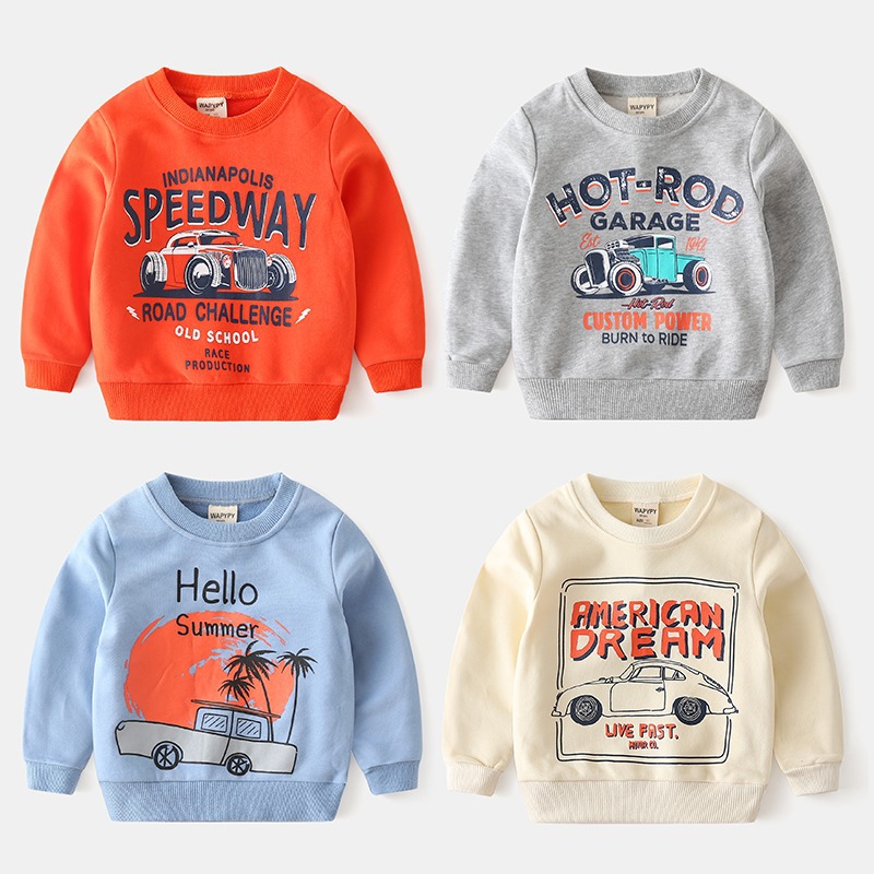 Boys' Hoodie 2023 Autumn Children's Clothing Cartoon Fashion Pullover Baby Casual Top Korean Style Autumn Fashion Trend