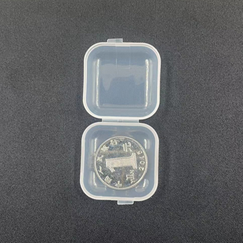 Plastic earplug box flip conjoined jewelry packaging electronic hardware transparent decorative small square box pp plastic box