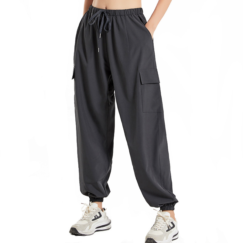 Large size New loose sports overalls pants versatile casual pants women's thin toe pants running sports yoga pants