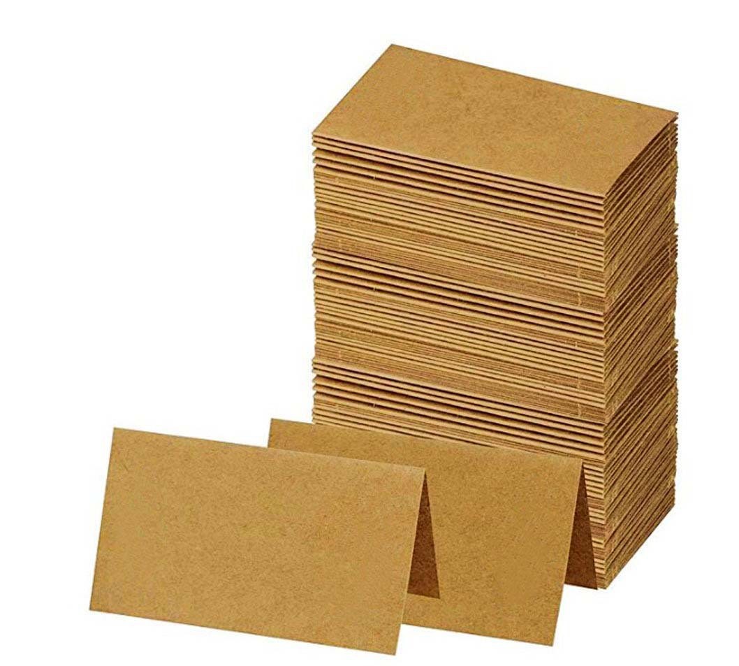 Pearlescent paper Kraft paper blank white seat card stereo paper table card name seat Card Factory in stock wholesale