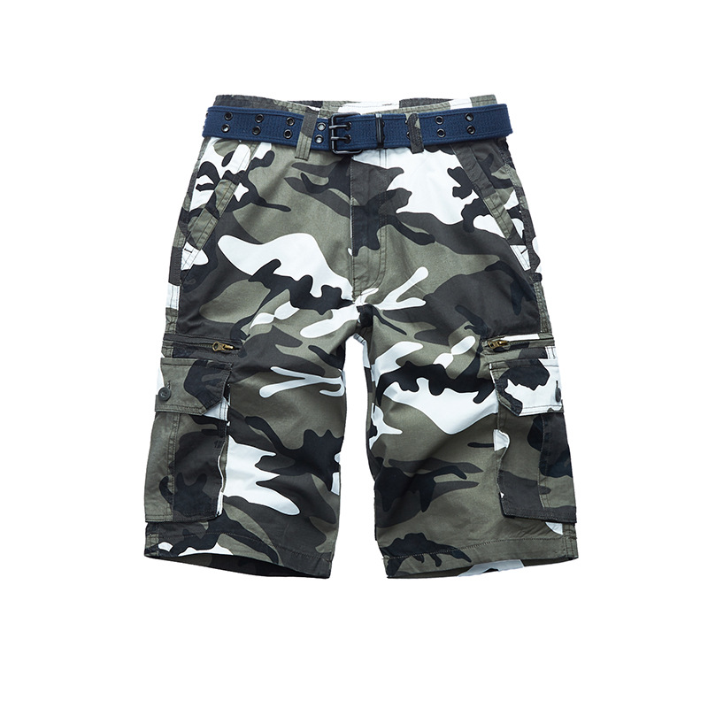 Pants Summer Men's Casual Mid-length Pants Men's Camouflage Workwear Shorts Men's Loose Multi-pocket Plus Size Half-length Pants