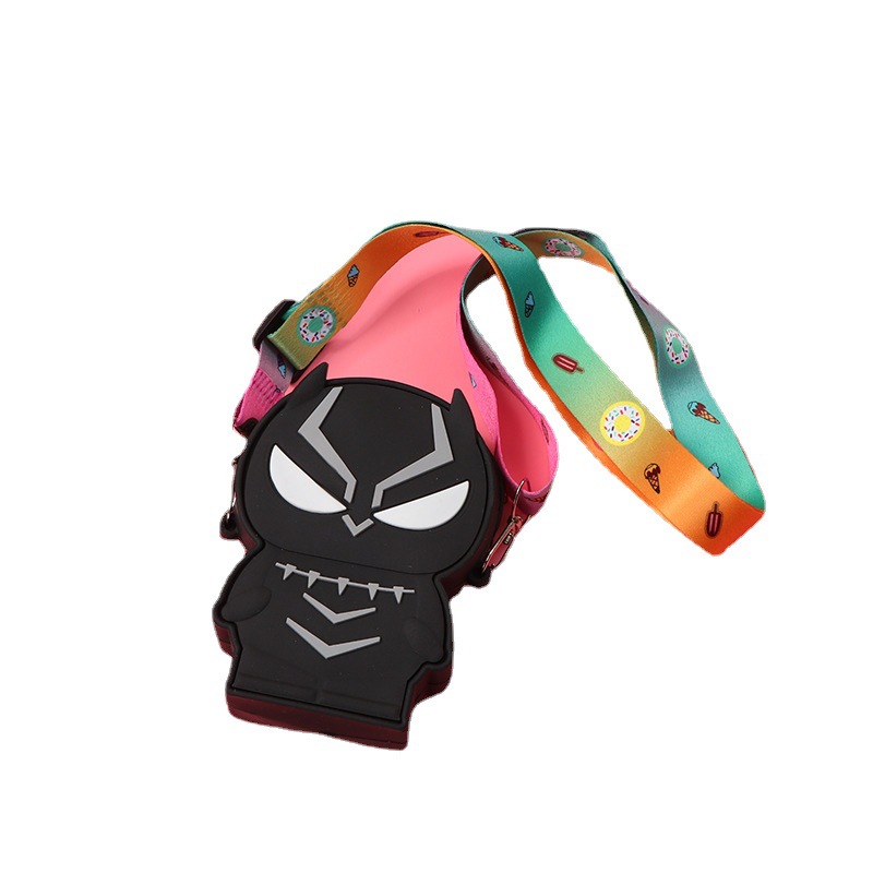 New Anime Series Cartoon Children Silicone Bag Iron Man Spider-Man Crossbody Bag Coin Purse