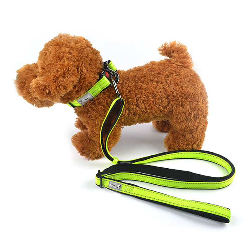 Yulaishi Colorful Traction suit Large, Medium and Small Dog Collar Reflective Nylon Collar Dog Chain Pet Collar