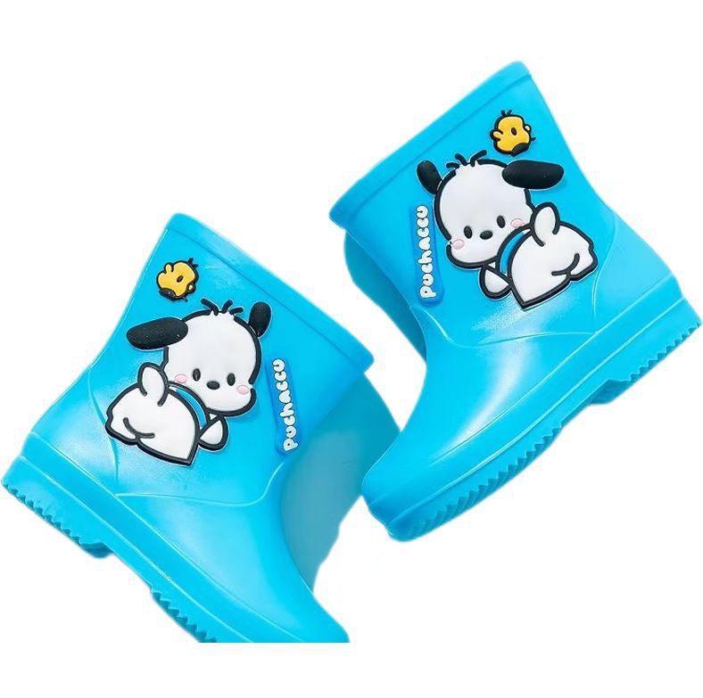Children's cute rain boots baby water shoes cartoon overshoes waterproof non-slip cross-border 1-7 children's rain boots toddler rubber shoes