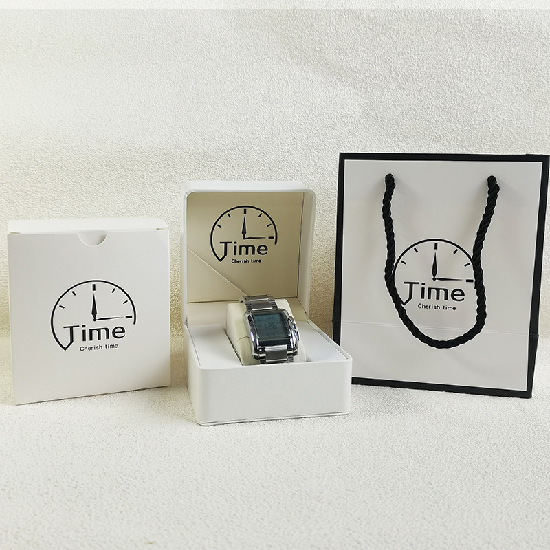 Sanda Watch Packaging Gift Paper Box Square Quartz Watch Fashion Watch Universal Leather Box Factory Outlet