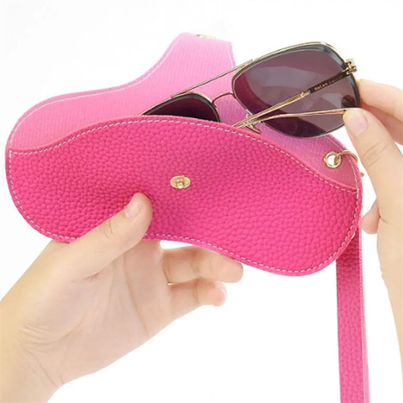 New PU Leather Glasses Case ins Men and Women Sunglasses Storage Bag Convenient Glasses Protective Cover Sunglasses Bag