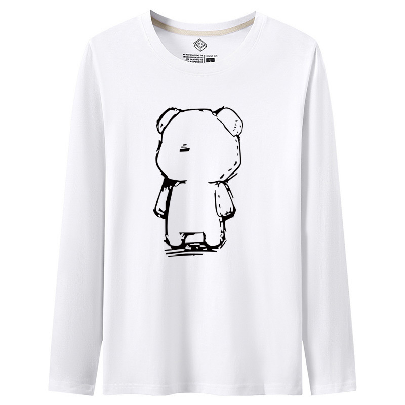 Autumn Long Sleeve T-shirt Spot Round Neck Straight Casual Youth Students Men's Cotton Men's Long Sleeve Men's T-shirt