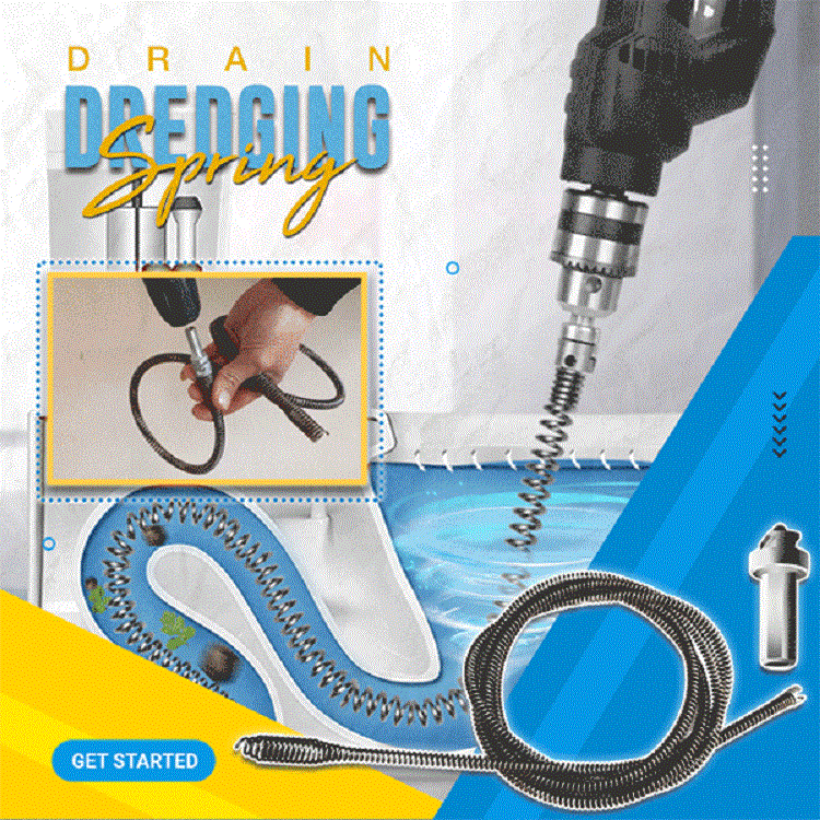 Electric drill spring pipe dredging tool dredging pipe dredging sewer cleaner Spring pipe drainage tool