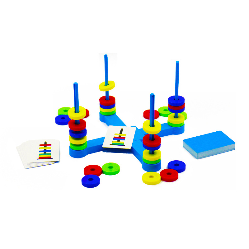 Cross-border children's color magnetic ring game mental thinking training parent-child competitive table game magnet toy