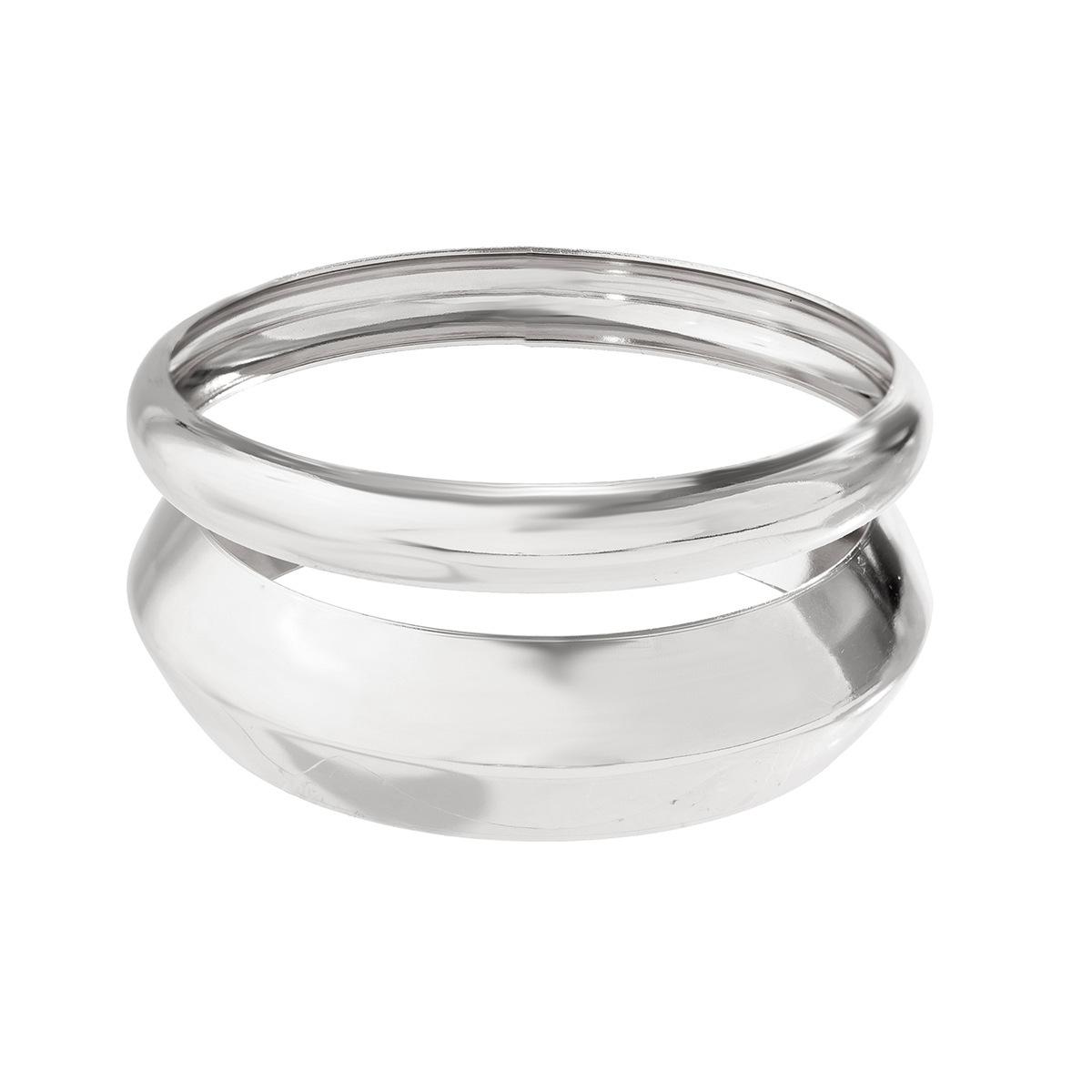 Jewelry fashion exaggerated metal arc plain ring bracelet bracelet wide surface multi-layer simple bracelet
