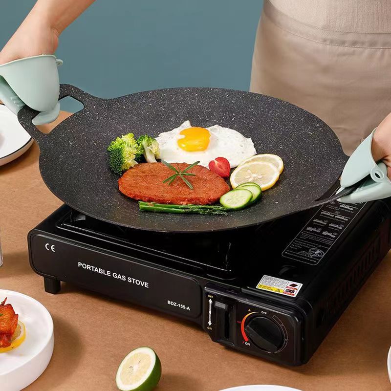 Outdoor Barbecue Plate Cartridge Oven Barbecue Pan Household Maifanite Barbecue Plate Korean-style Teppanyaki Induction Cooker Grill Plate
