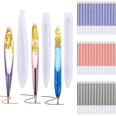 Spot wholesale crystal drop glue epoxy resin creative variety of handwritten stationery office ballpoint pen core silicone mold