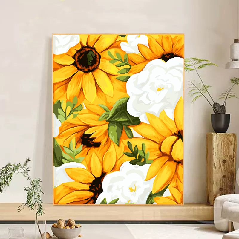 Digital oil painting cartoon character diy Decompression hand painted hand painted color acrylic animation set decorative painting wholesale