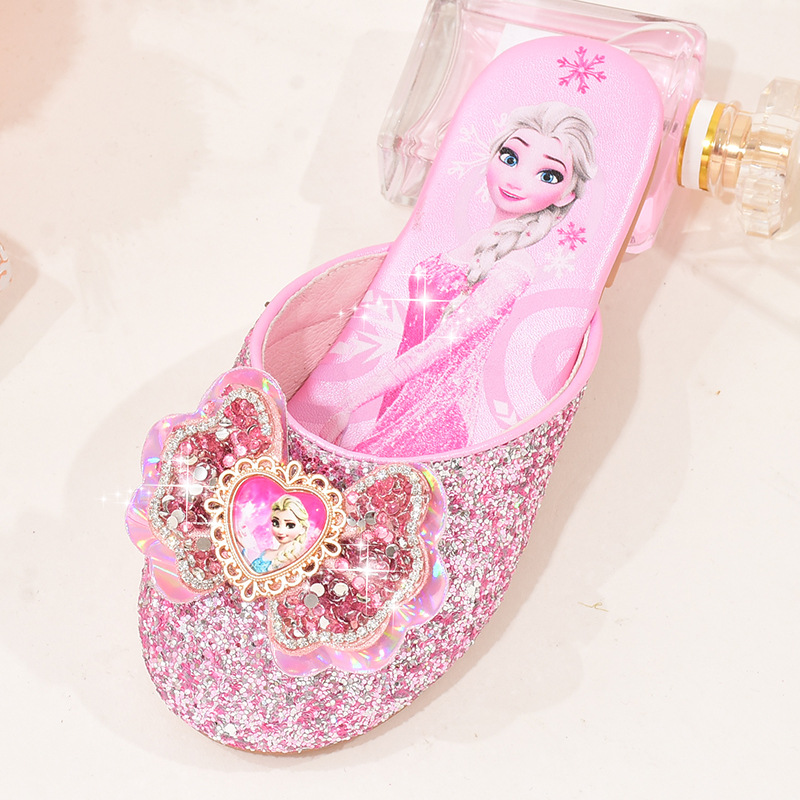 Baby Princess Slippers for Girls - Cute Children's Slippers with Bow - Elsa Inspired Snow White Slippers - Indoor Summer Slippers