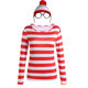 British Anime Smart Wally Where's Wally Kiss Halloween Costume cosplay Play Dress