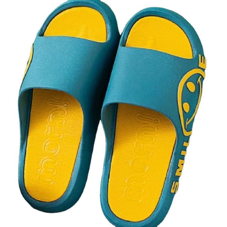 Wholesale stall new men's and women's slippers fashion smile Korean men's and women's couples non-slip deodorant slippers