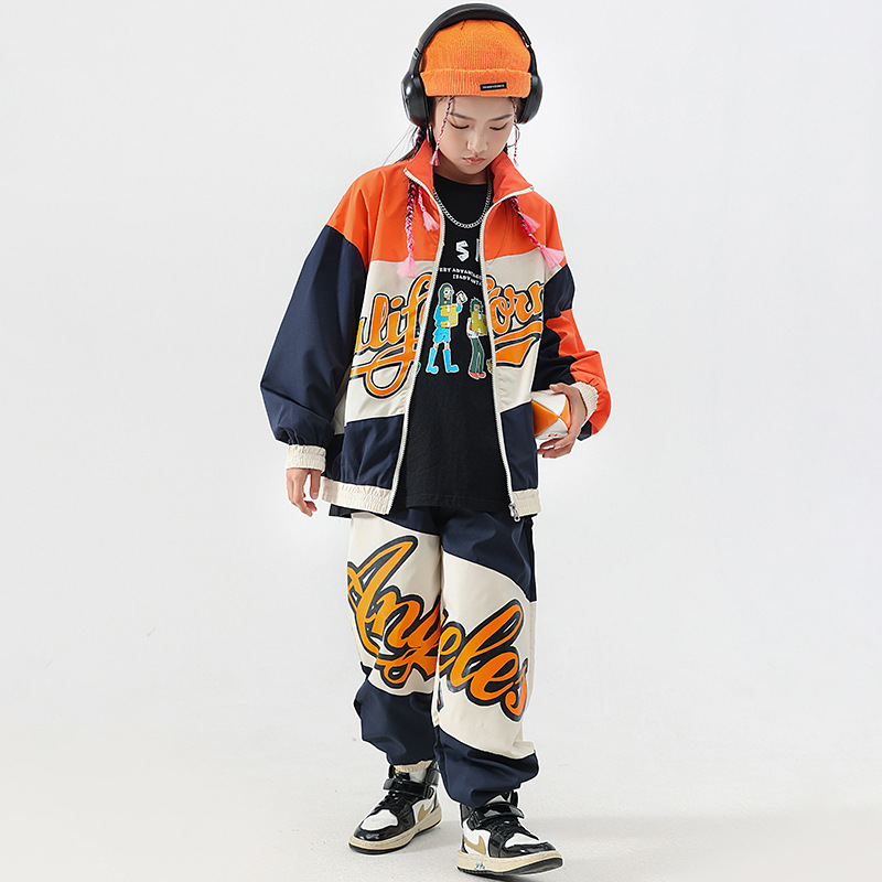 街舞兒童潮服套裝男女嘻哈寬鬆hiphop秋冬元旦表演潮服少兒架子鼓