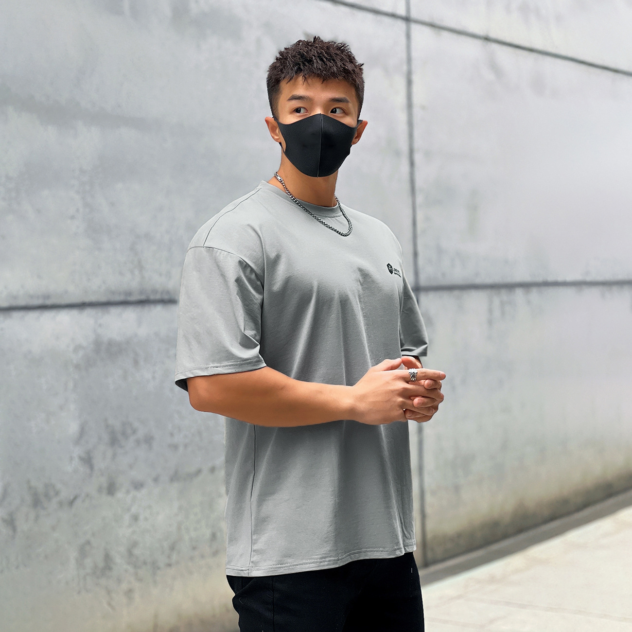 American Round Neck Loose Short Sleeve Men's Loose Fitness Outdoor Casual T-Shirt Stretch Printed Ultra-light Clothes