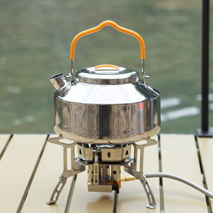 Amazon Hot Sale Stainless Steel Outdoor Kettle Coffee Pot Camping Teapot Portable Wild Camping Water