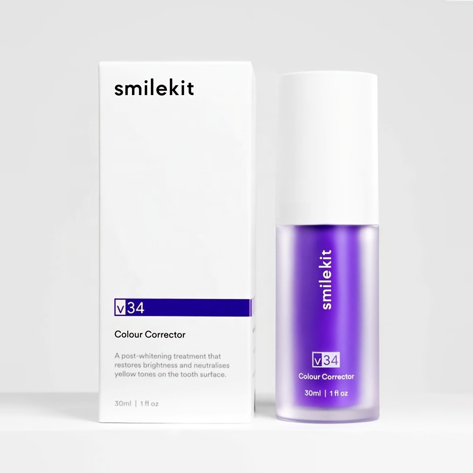 Cross-border Tooth Cleaning V34 Toothpaste Small Purple Bottled Purple Toothpaste Tooth Cleaning Press Toothpaste