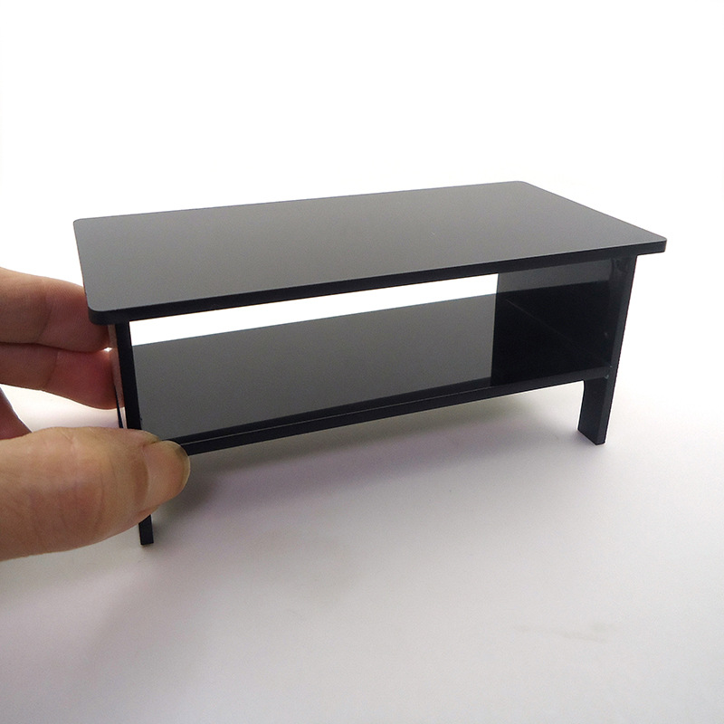 1:12 DOLLHOUSE аксессуары DOLLHOUSE черный чайный столик акриловый стол имитационная модель сцены