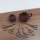 Crane scissors stainless steel gold-plated crane-shaped scissors retro cross-stitch thread scissors tea ceremony tea bag small scissors set