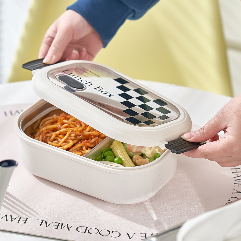 新品INS风不锈钢便当盒创意小清新上班族带盖饭盒学生便携午餐盒