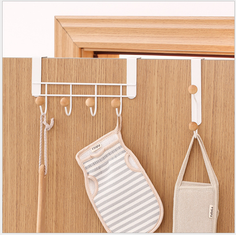 Door Hook Punch-free Wall Hanger Bedroom Door Hanger Wall Hanger Storage Clothes Cap Hook