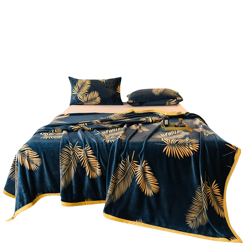 Winter milk velvet flannel blanket single double velvet blanket sheets nap air conditioning blanket activity gift wholesale