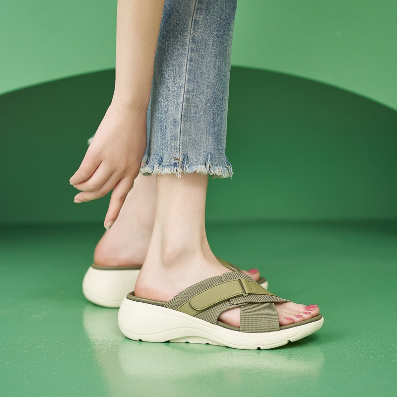 398-5 in stock 2025 new thick-soled light non-slip comfortable casual MD sports hook and loop shoes a generation of hair