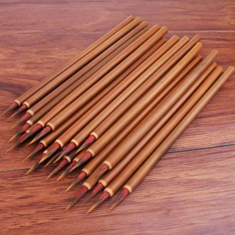 Little Red Brush Small Flyhead Wolfram Brush Drawing Line Fine Art Traditional Chinese Painting Painting Material Thin Gold Body Calligraphy Student Drawing Line Brush