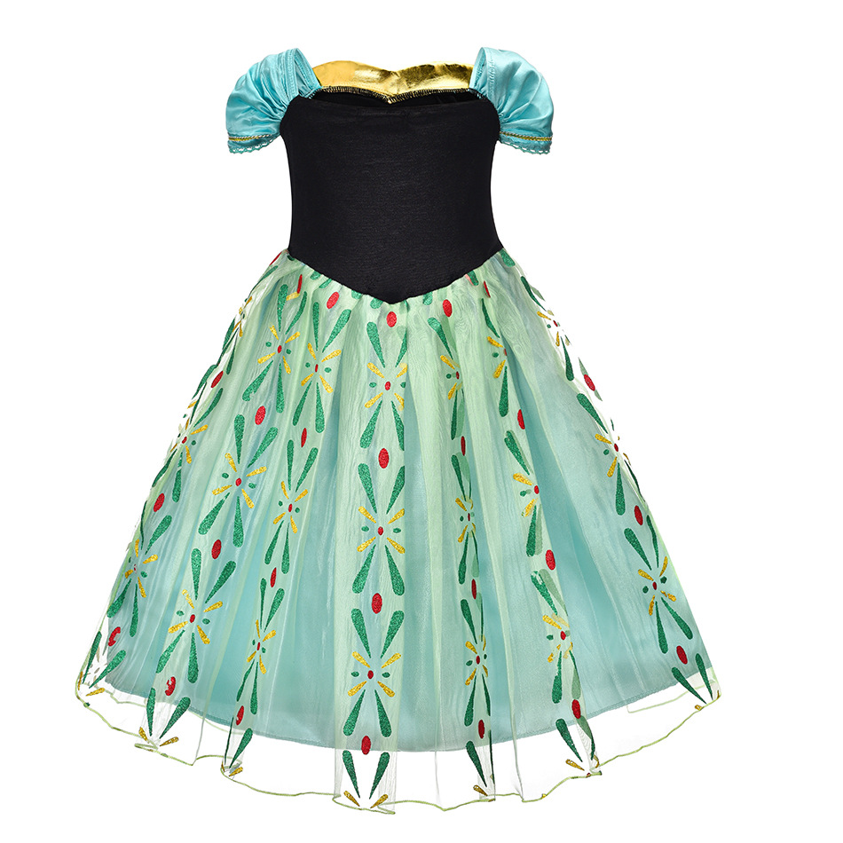 Frozen Anna Aisha European and American Girls dress Love Sand Frozen Aisha Princess Dress Anna Aisha