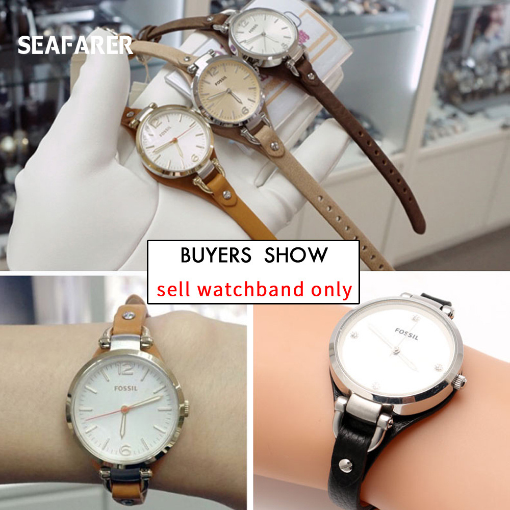 Factory spot for Fossil Fossil ES2830 ES3565 real cowhide watch with female tray with 8mm