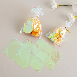 Cross-border New Colorful Baking Packaging Bag Magic Color Flat Pocket Candy Biscuit Food Packaging Bag 100/Piece