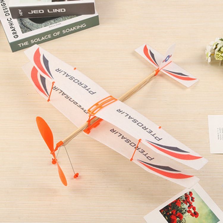 Factory Direct supply rubber band power three-dimensional aircraft model aircraft primary and secondary school students competition Thunderbird rubber band aircraft