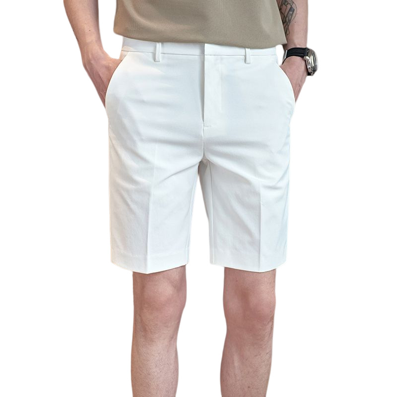 Summer Korean Style Trousers Men's Trendy Shorts Slim-Fit All-Match Straight 5-Pants Casual Trendy Brand Business Handsome
