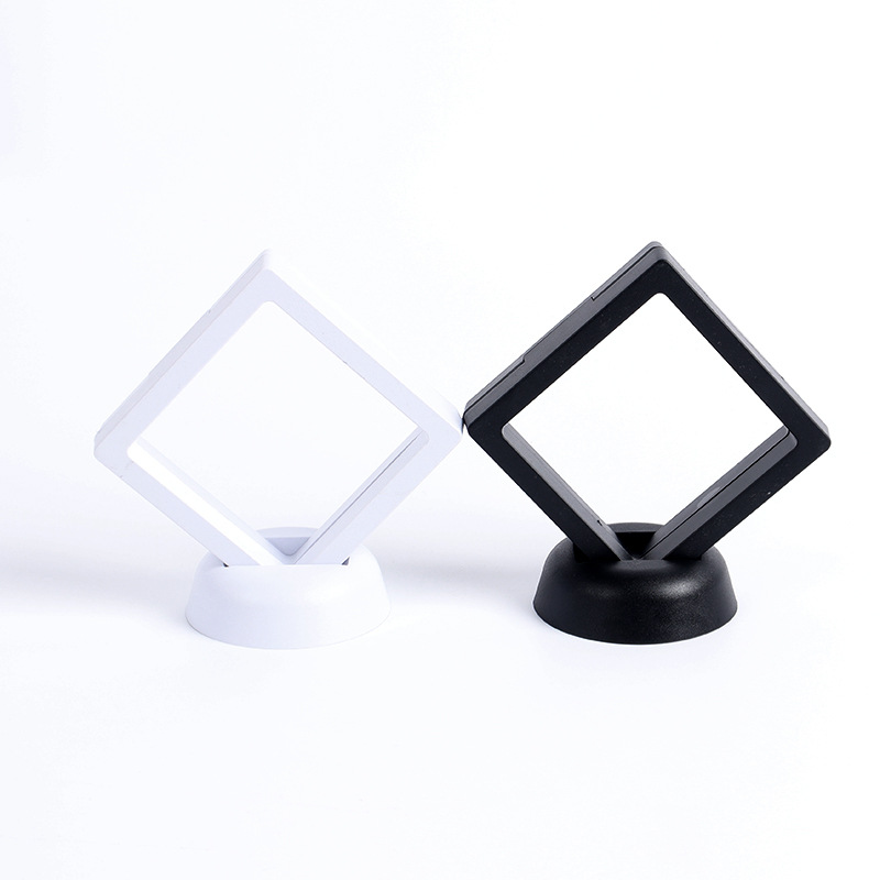 Wholesale 7*7 suspension packaging box jewelry play Display rack U disk commemorative coin badge dust-proof packaging box