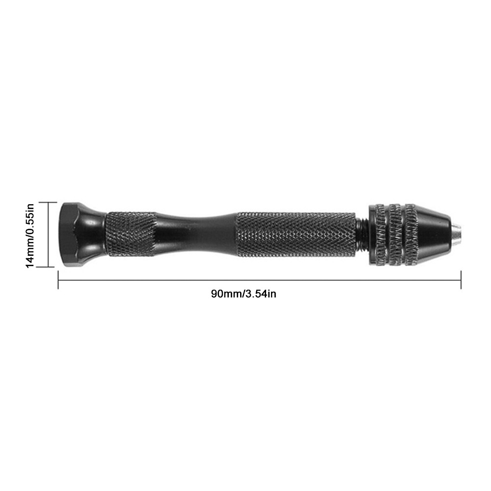 AliExpress TEMU cross-border source black mini aluminum alloy hand drill 21pcs hand twist drill set hand drill
