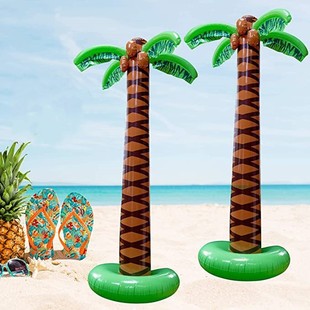 Amazon spot PVC inflatable big coconut tree coconut tree summer thick 1.8 meters palm tree