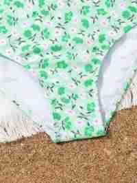 2024 New European and American Split Swimsuit Children's Bikini Three-Piece Swimwear for Girls Amazon in stock Wholesale