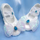 White Children's Dance Shoes Soft Sole Practice Cat Claw Shoes Temperament Elegant Ballet Dance Shoes for Kindergarten Performance