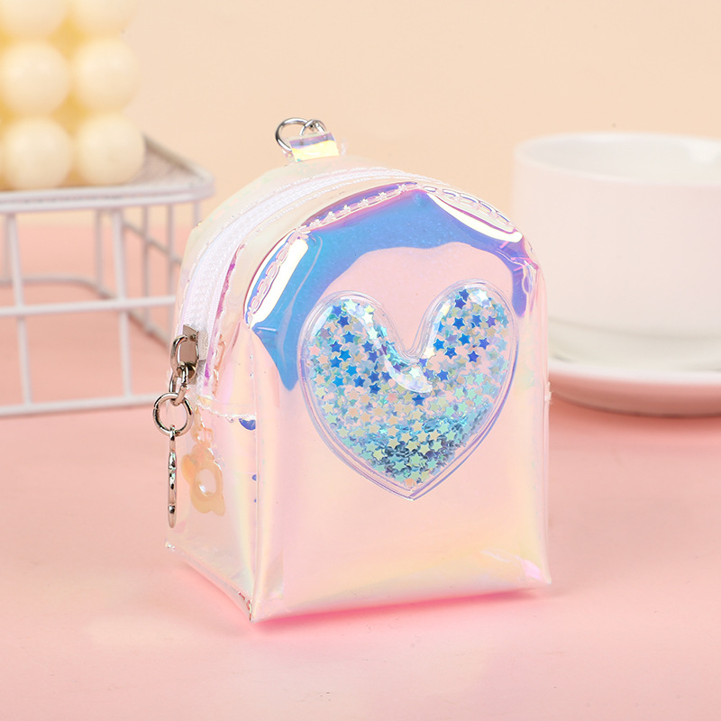 Bag Women's 2024 New Transparent Jelly Coin Purse Student Portable Mini Small Bag Cartoon Cute Small Wallet