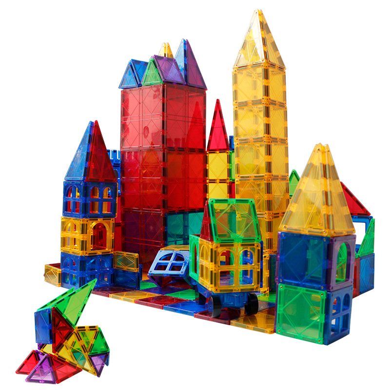 Magic Magnetic Player Magnetic Film Color Window Building Film Children's Educational Matching Toys for Children Aged 3-6 Transparent Strong Magnetic Building Blocks