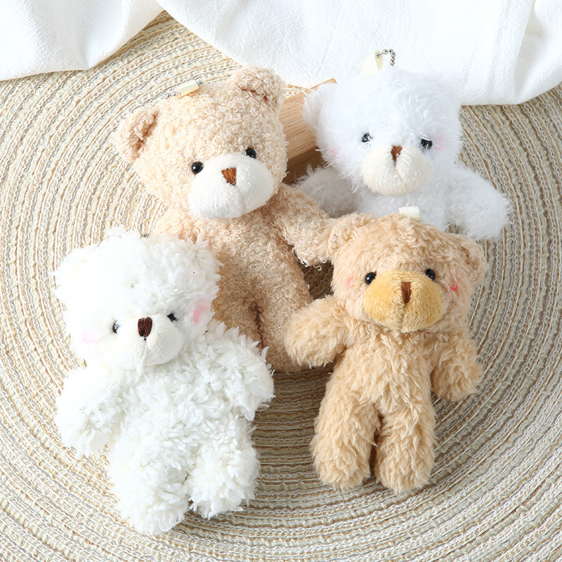 Factory wholesale blush conjoined bear plush doll conjoined bear doll bag key chain pendant holiday gift
