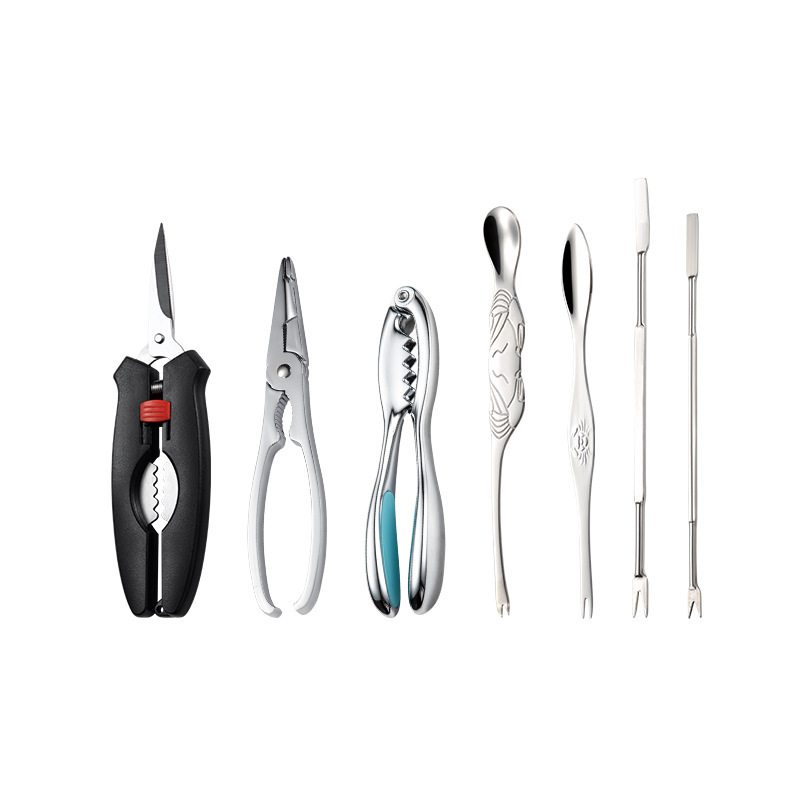 Eight Crab Eating Crab Tools suit 304 Stainless Steel Household Crab Pliers Crab Needle Eating Crab Artifact Hairy Crab Tools
