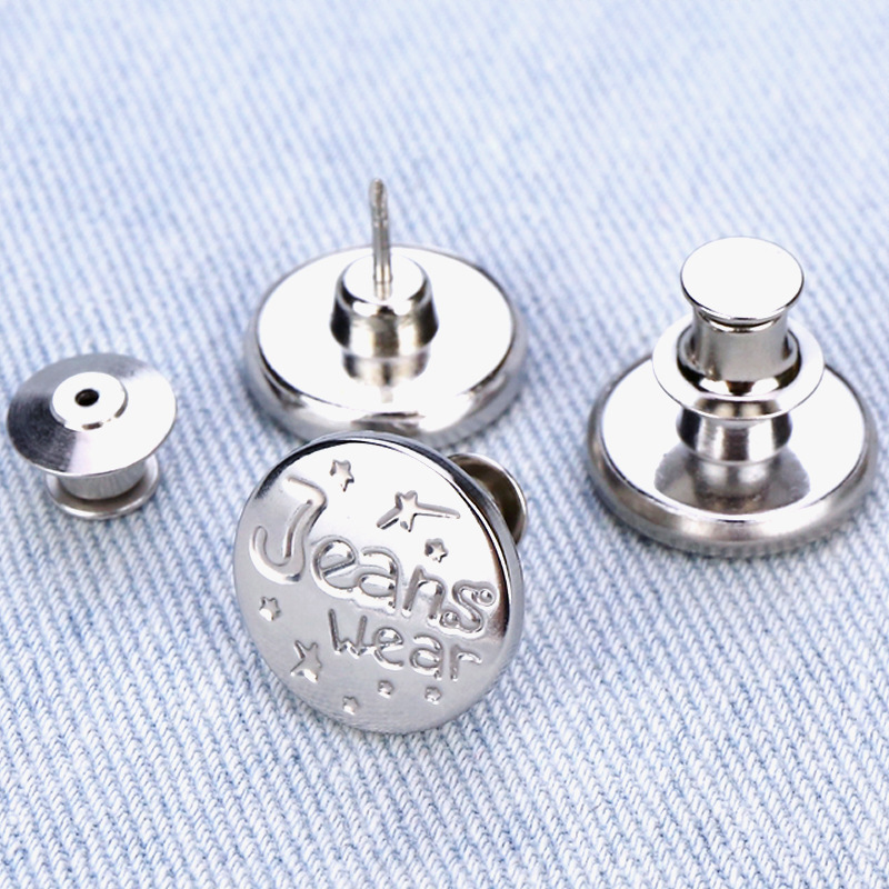 Nail-free Button Detachable Waist Artifact Seam-free Adjustable Denim Pants Button Pants Fixed Large and Small Waist