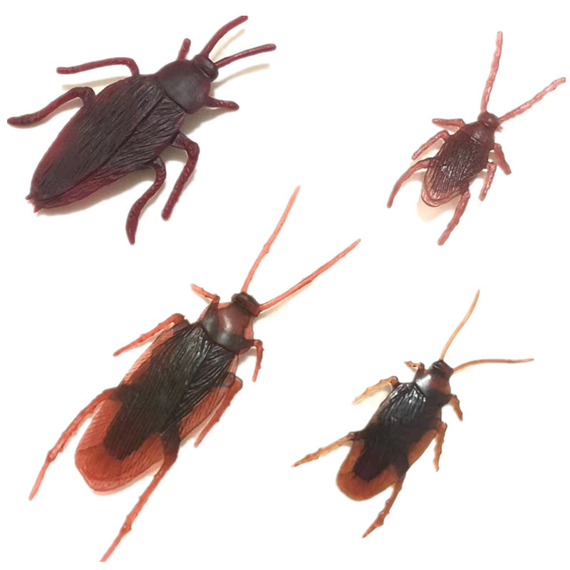 Plastic simulation cockroaches Halloween April Fool's Day trick small toy accessories 5 styles simulation Xiaoqiang fake cockroaches