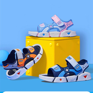 Home children's sandals summer new casual primary school children's big children's soft-soled Beach Boys sandals wholesale