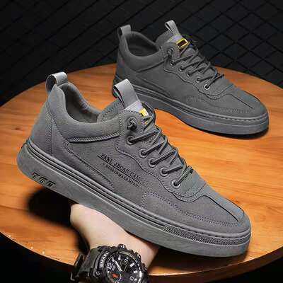 Shoes Men's 2023 Spring New Men's Shoes Site Wear-resistant Lightweight Board Shoes Korean Fashionable All-match Sports Casual Shoes