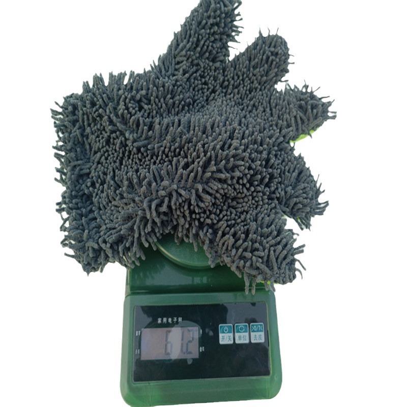 New five-finger chenille bear paw car wash gloves car cleaning tool is not easy to damage the car paint car cleaning supplies cloth